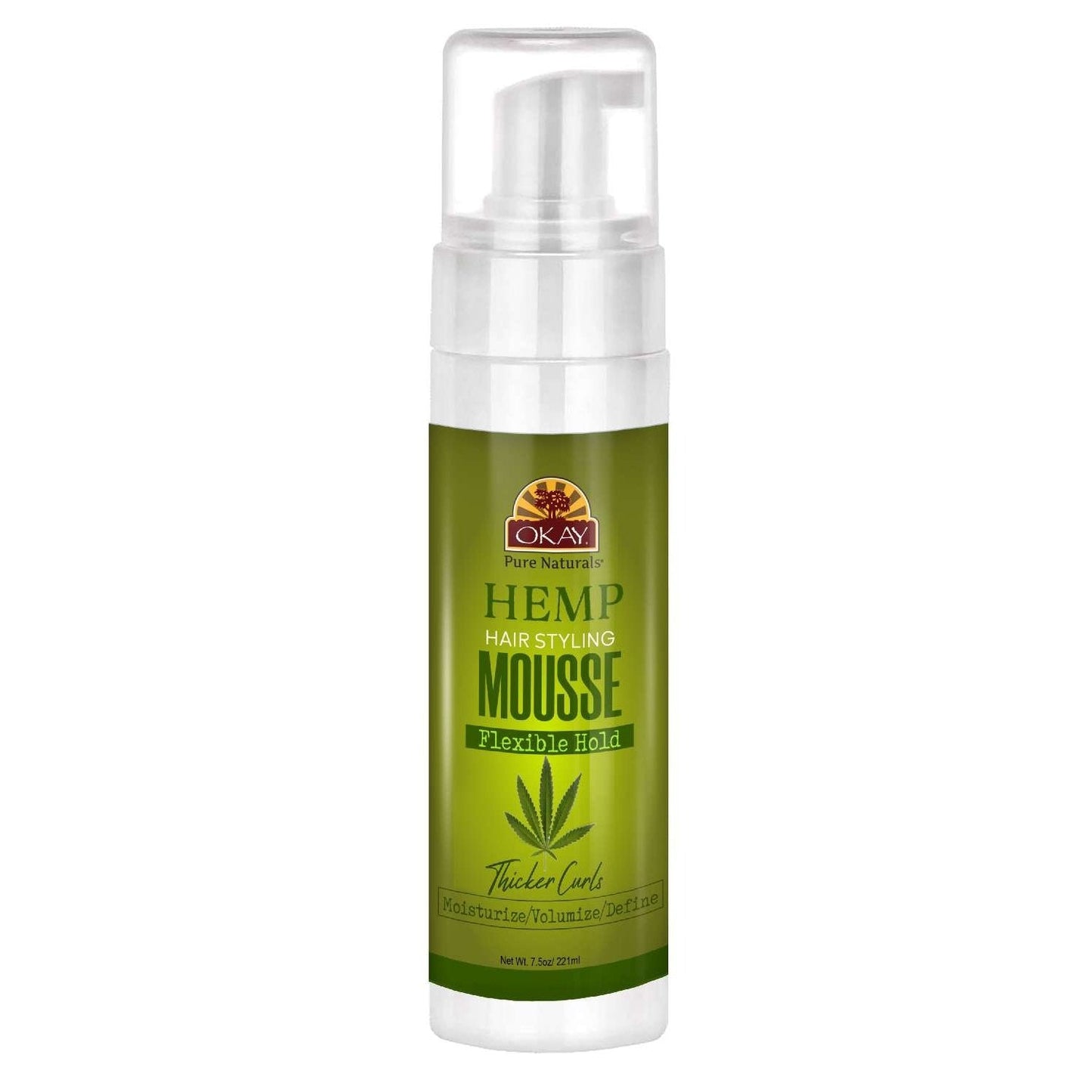 Okay Hemp Hair Styling Mousse 7.5 Oz